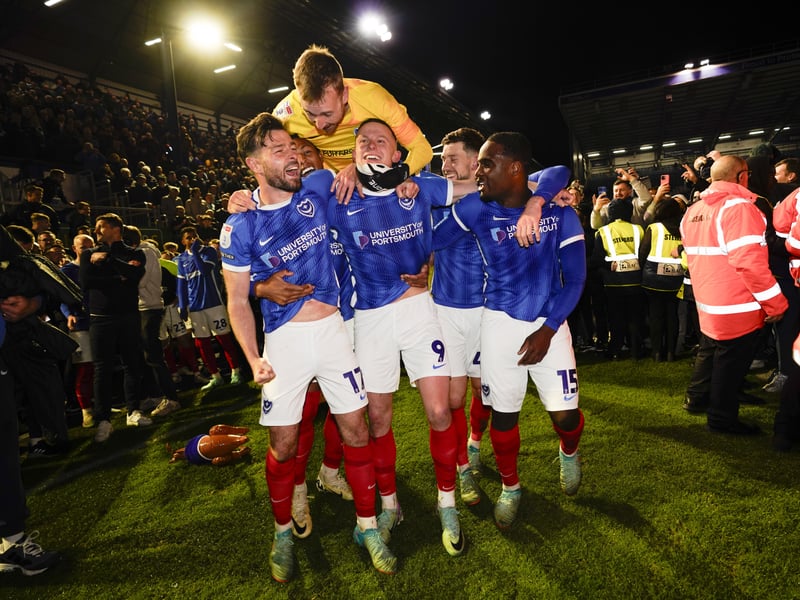 The phenomenal pictures telling story of Portsmouth night of League One title glory