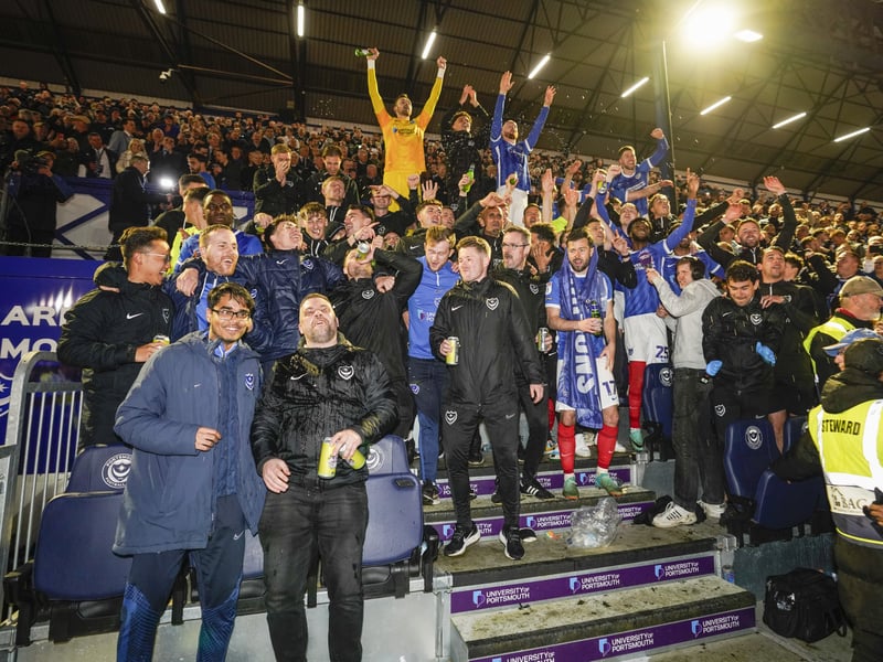 The phenomenal pictures telling story of Portsmouth night of League One title glory