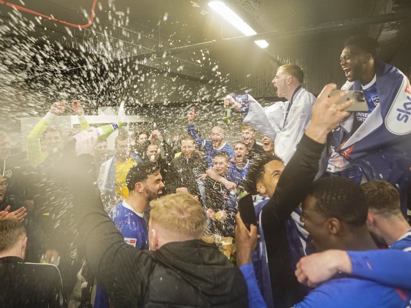 The phenomenal pictures telling story of Portsmouth night of League One title glory