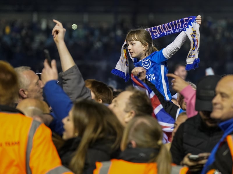 The phenomenal pictures telling story of Portsmouth night of League One title glory