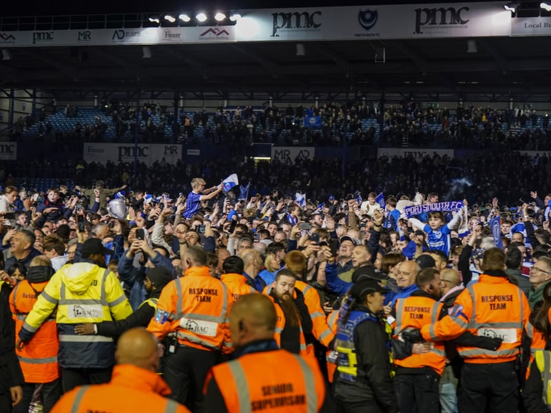 The phenomenal pictures telling story of Portsmouth night of League One title glory