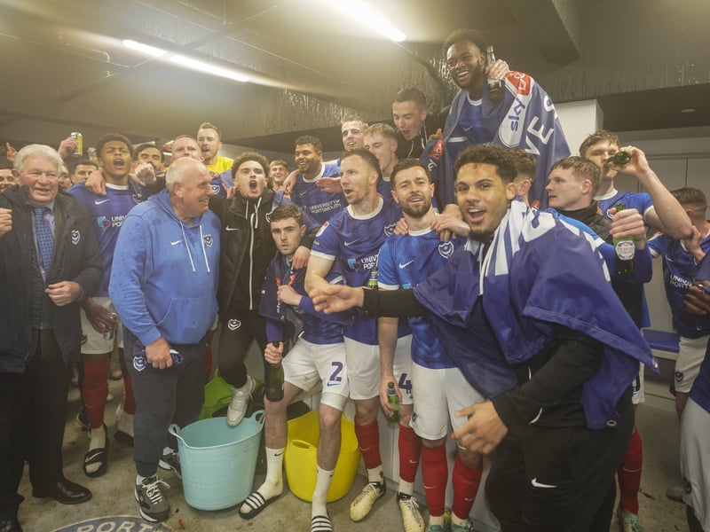 The phenomenal pictures telling story of Portsmouth night of League One title glory