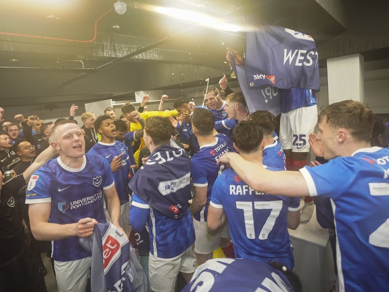 The phenomenal pictures telling story of Portsmouth night of League One title glory