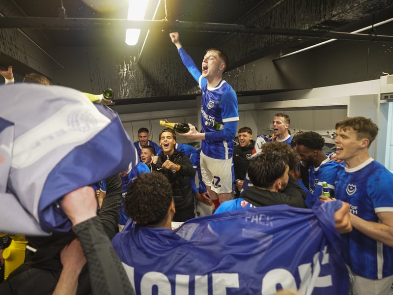 The phenomenal pictures telling story of Portsmouth night of League One title glory