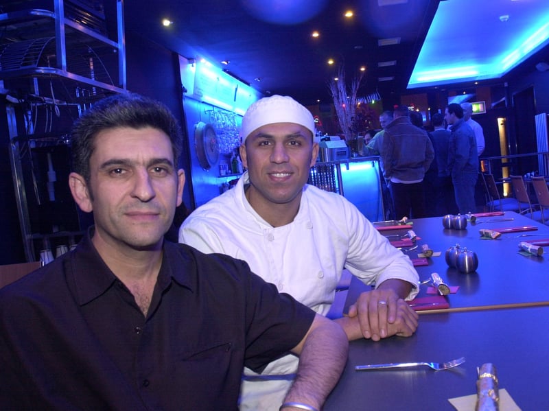 Owner Ali Salmanzadeh and chef Mohamed Alhameed at the Alley Way restaurant, on London Road, in December 2002