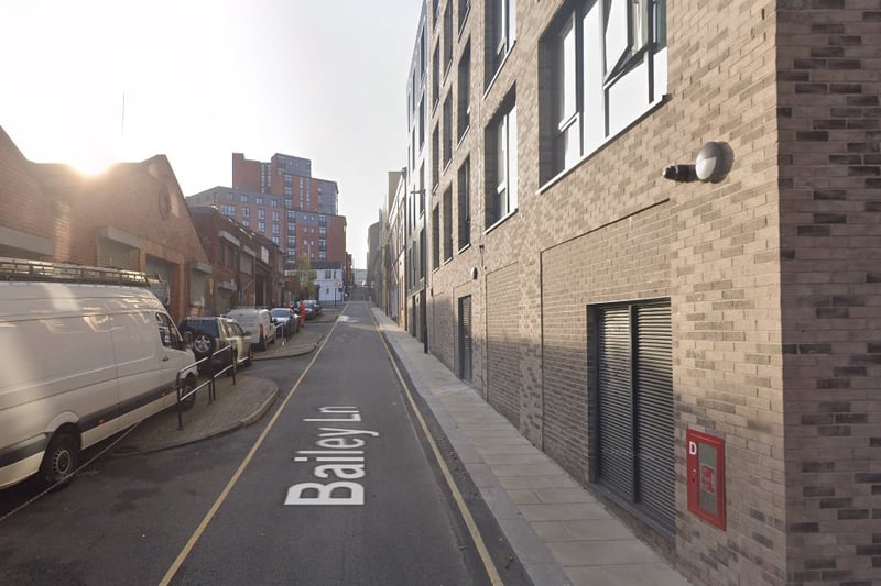 The joint fifth-highest number of reports of drug offences in Sheffield in February 2024 were made in connection with incidents that took place on or near Bailey Lane, Sheffield city centre, with 2