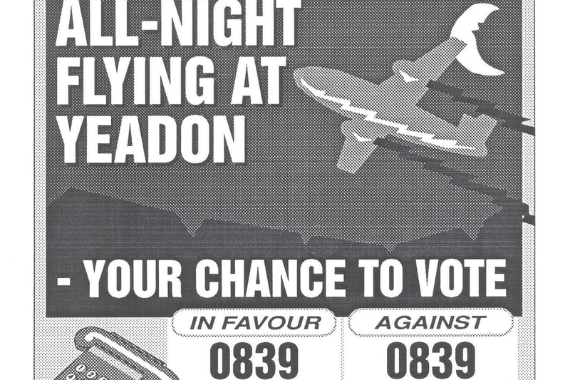 Rows over late night landings at Leeds Bradford Airport in April 1985 stirred the whole issue of night flights at Yeadon. It prompted your YEP to run a telephone poll.