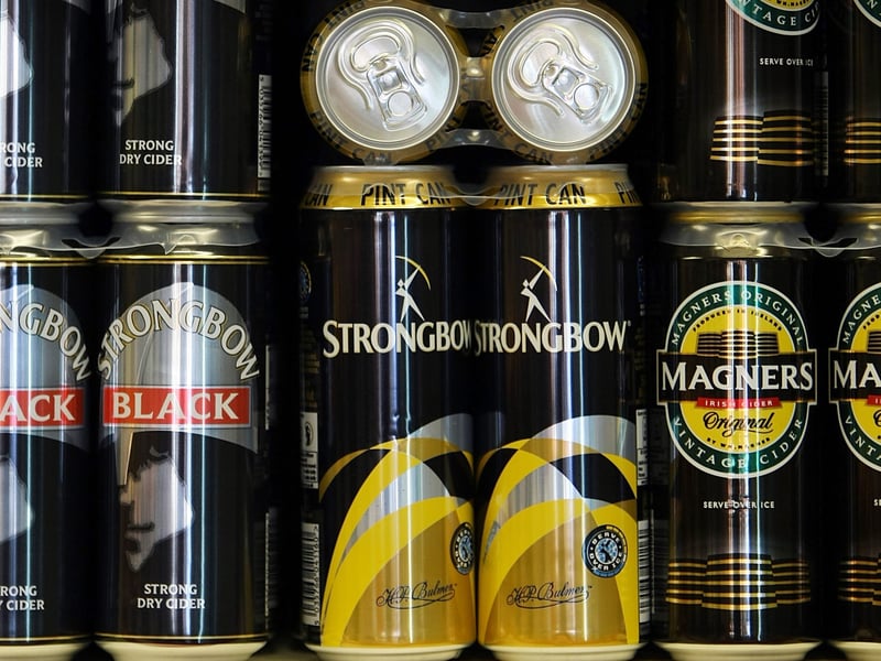 The increase in minimum unit pricing will see the cost of 4x440ml cans of cider rise from  £3.96 to £5.15. 
