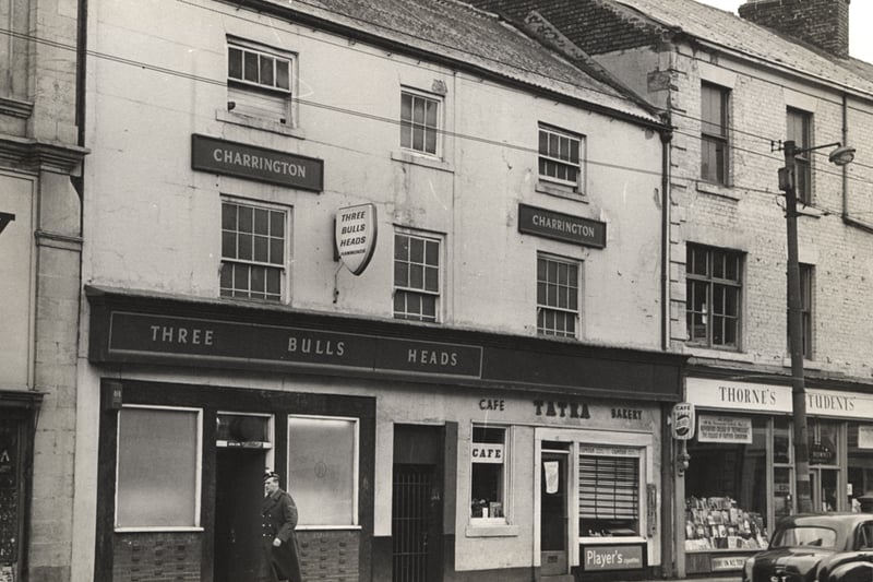  A 1966 photograph of the Three Bulls Heads on Percy Street. 