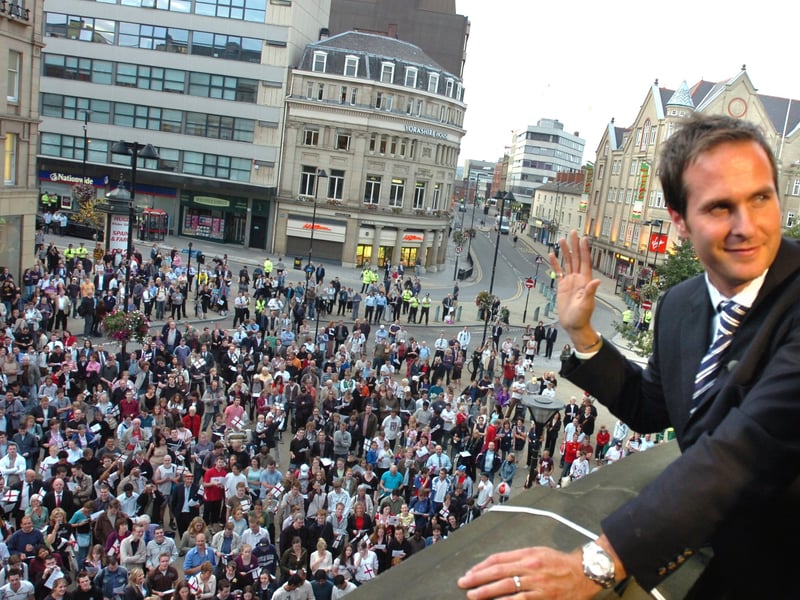 Sheffield's own Michael Vaughan captained England to victory over Australia in the 2005 Ashes, ending an 18-year wait to win one of cricket's most famous prizes. He was honoured with a civic reception at Sheffield Town Hall, with huge crowds turning out to celebrate his achievement.