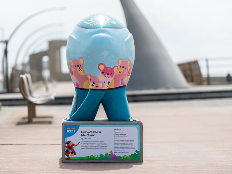 This design is a nostalgic nod to the claw machines that have been a staple of Blackpool amusements for decades.