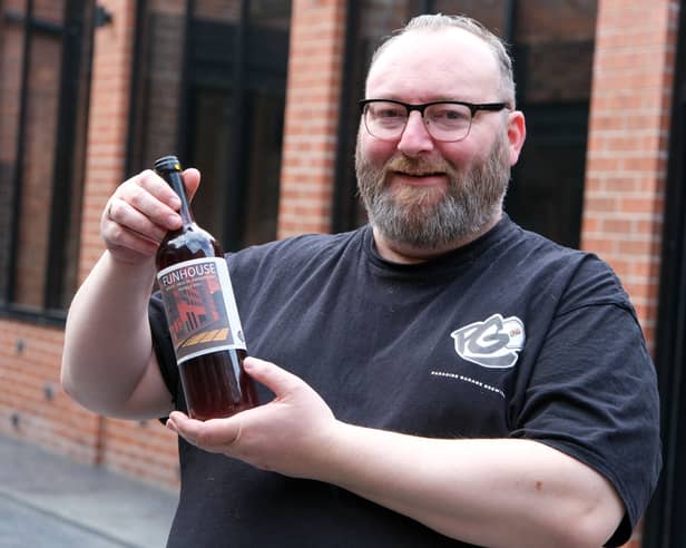 Tim Young, founder of Paradise Garage Brewing. Tim moved his business from London to Sheffield due to Kelham Island's growing reputation in the alcohol industry.