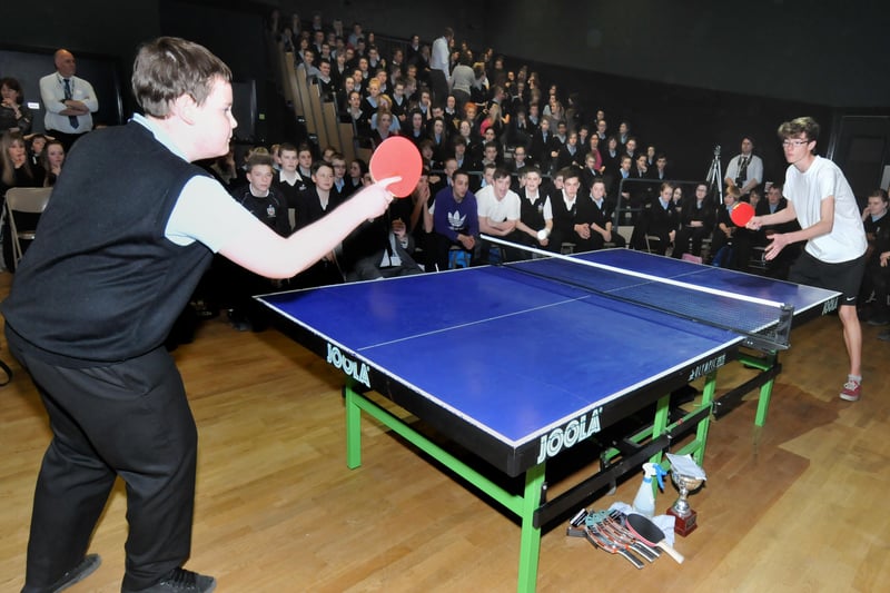 Pupils at Washington School had an end of term treat in 2013.
They took part in a table tennis tournament with the winners receiving tickets for the Sunderland v Manchester Utd game at the Stadium of Light. 
But who won?