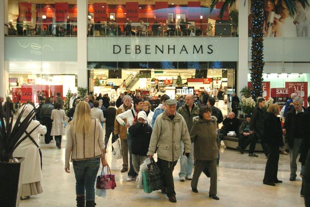 Debenhams in Houndshill Shopping Centre closed its doors in 2021. Frasers and Flannels now occupy the site.