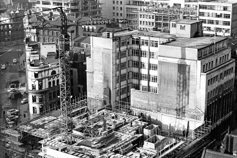 The construction of the Norwich Union building at number 1 City Square circa 1966.