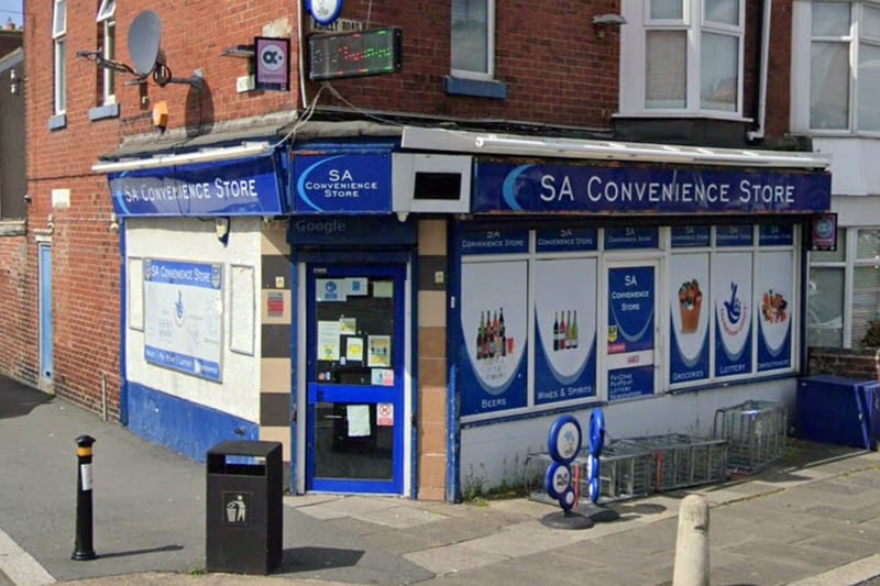 SA Convenience Store on Ashley Road in South Shields has a one star rating following an inspection in September 2023. 