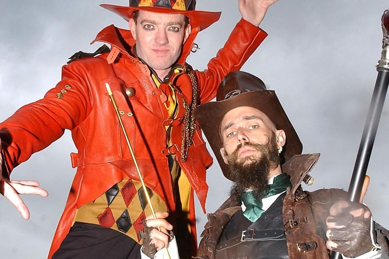 Performers from the Midnight Circus who came to Durham in May 2008.