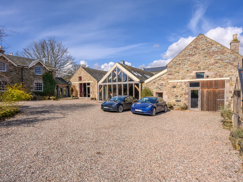 The house, along with its three large steadings, once belonged to the Scone Estate, and remained in use as a working farm until 2009, when Rosanna Forbes and her partner bought the site after being wowed by its pretty location.