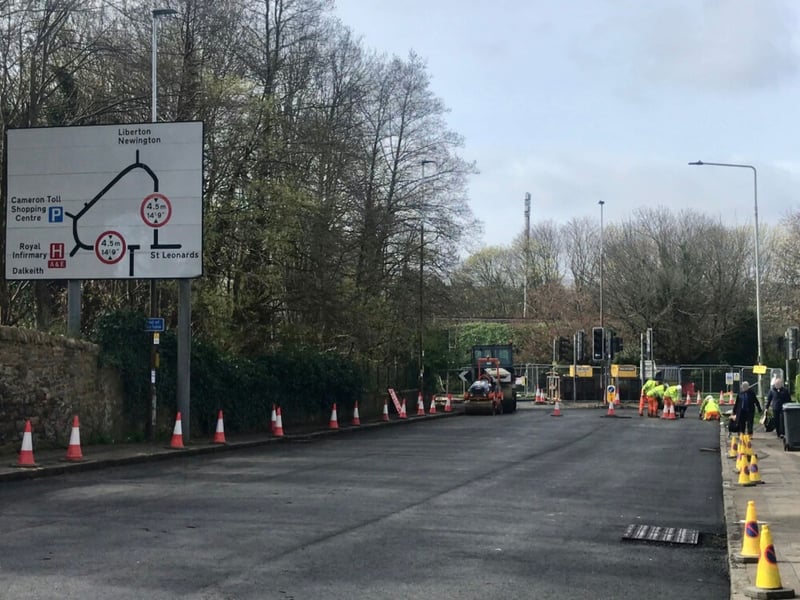 The section of Cameron Toll roundabout between Lady Road and Dalkeith Road is closed, due gas mains work.
