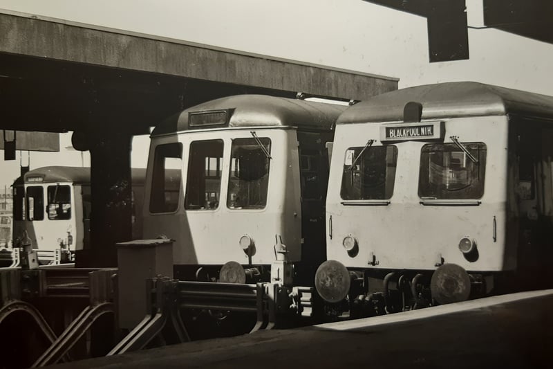 Diesel trains at Blackpool North Station