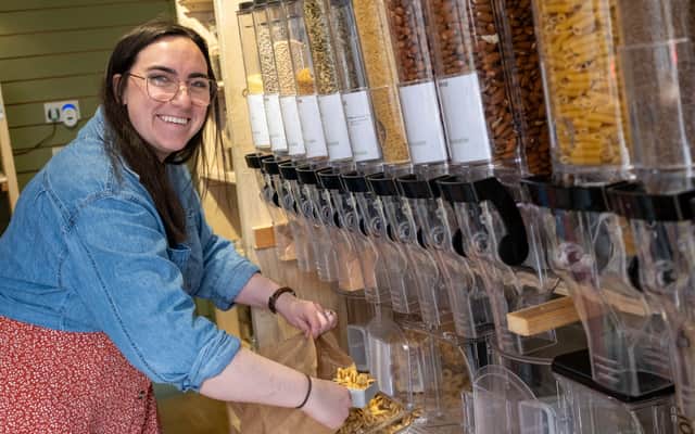 Taylor Ogle-Timson has opened Trixie's Pantry with husband Sam. Customers will be able to visit the store to fill containers with pantry essentials.