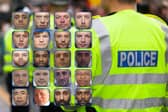 All of the 20 men pictured here are currently wanted by South Yorkshire Police. 
Top row, left to right:Sajid Hussain; Ryan Haddington; Alex Milligan and Lewis Ringrose. Second row, left to right: Kyle Snowball; Ricky Roberts; Craig Lee and Craig McGarry. Third row, left to right: James Maughan; Nathaniel Soares; Andi Trokthi and Nasir Ali. Fourth row, left to right: Eljaso Cela; Mateo Cela; Liam Jones; and Sonny Ibe. Bottom row, left to right: Loi Le; John Eric Wells; Mohammed Anwaar and  Ahmed Farrah
