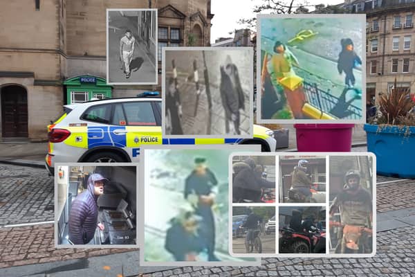 Police want to speak to people caught on camera in 23 pictures in Sheffield and South Yorkshire, as they carry investigations into crimes