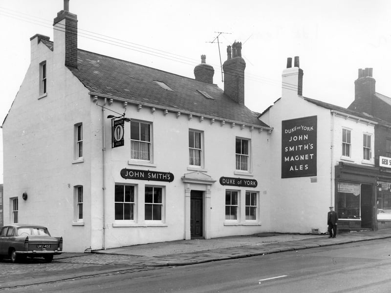 The Duke of York, a John Smith's pub serving Magnet Ales, pictured in October 1963. The landlord of the pub at the time was Joseph Brown.