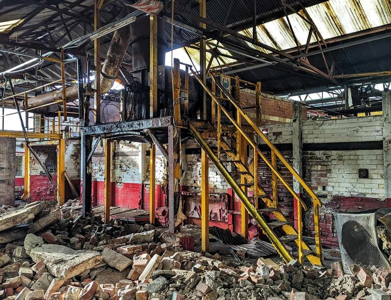 Inside the old Dyson ceramics factory off Baslow Road in Totley, Sheffield