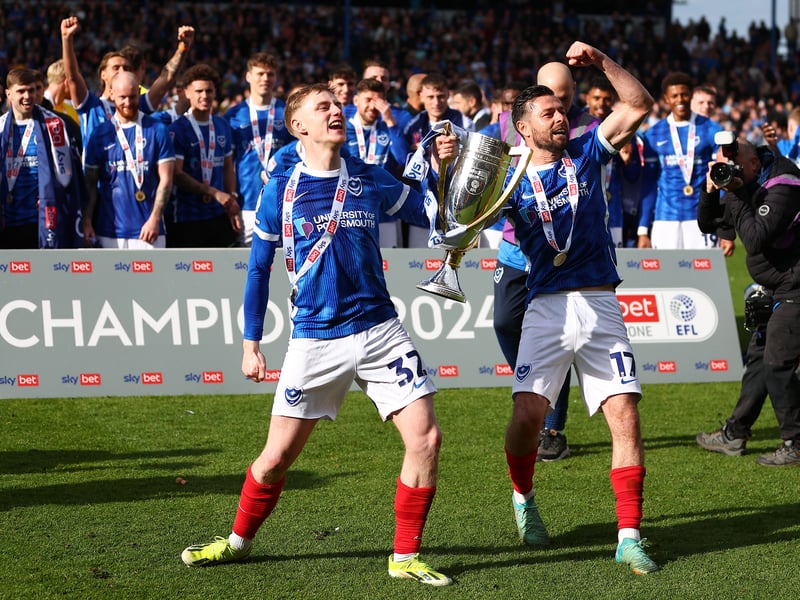 Paddy Lane and Joe Rafferty take the spotlight in front of the Fratton faithful