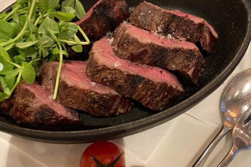 Prime fillet, sirloin or 100z rib-eye, josper grilled and rested with butter, served with fries, hand cut chips or creamy mash. 12–16 St Vincent Pl, G1 2DH.