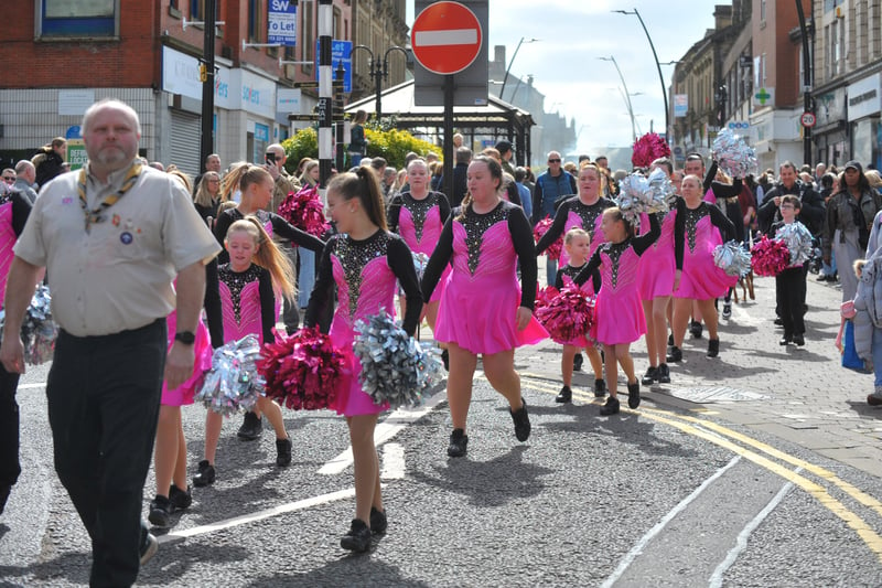 Morley Allstars at the 2024 St George's Day parade in Morley.