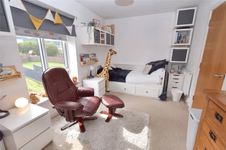 The second bedroom is another good-size double with window overlooking the rear garden.