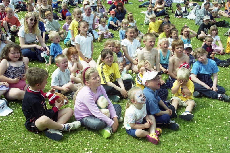 Fun, sun, Punch and Judy and a picnic. What more could you want on a day out in Mowbray Park in June 2000.