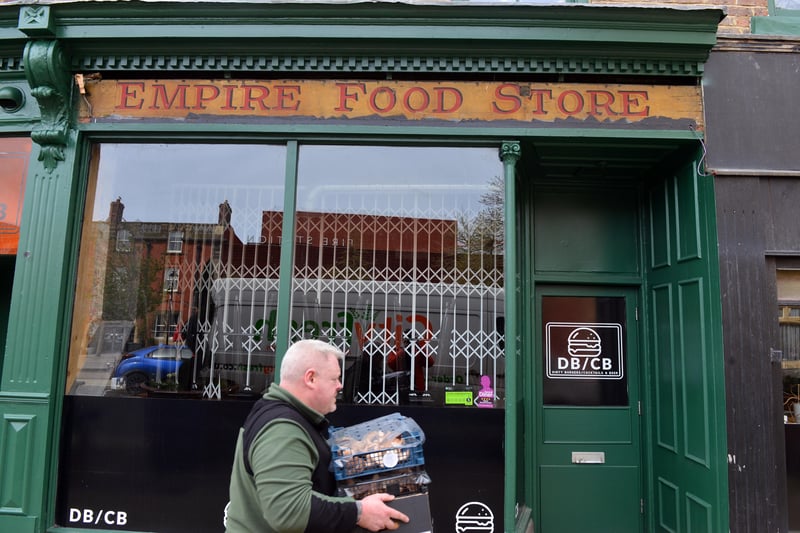 The new DB/CB burger restaurant, formerly Mexico 70, uncovered this Empire Food Store old signage on High Street West when renovating the front.  The team at Bishopwearmouth Townscape Heritage Scheme found out that records date back to 1951 for the food store.
