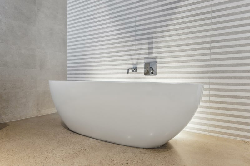 Inside the bathroom spaces, the baths and basins are designed by Victoria & Albert Barcelona. 