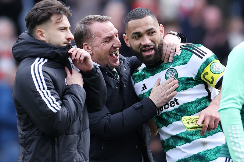 Rodgers shares his semi-final delight with Cameron Carter-Vickers