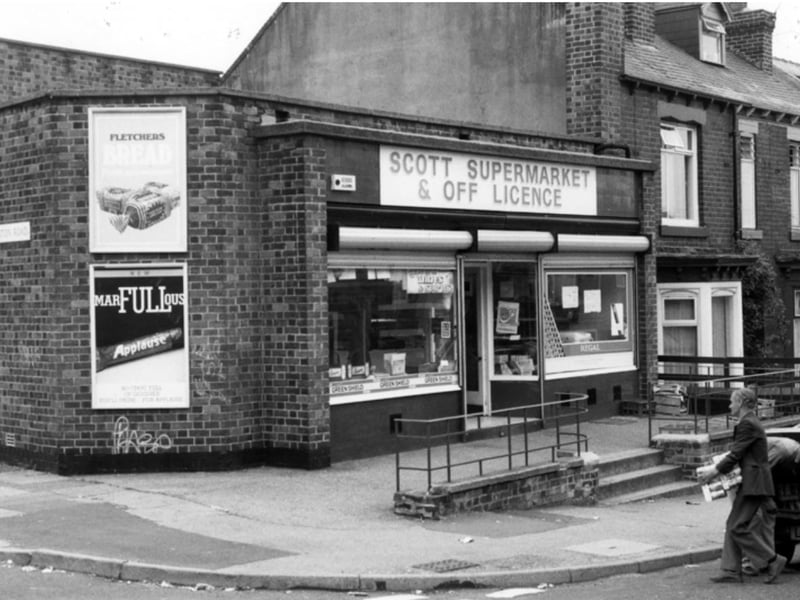 Scott Supermarket and Off Licence, on Scott Road, Burngreave, Sheffield, in 1990