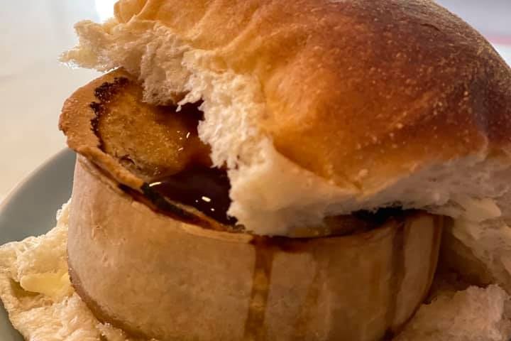We enjoy putting food on a roll here in Scotland, and a real favourite in Glasgow is none other than a roll and pie which is commonly known as a 'Glasgow Oyster'. It can only be considered a 'Glasgow Oyser' if a Scotch pie is on the roll. 