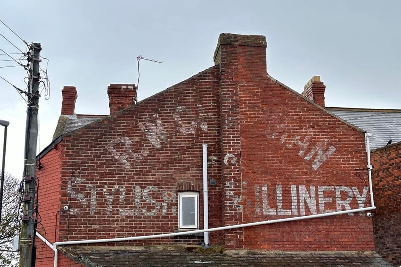 Tucked away behind the Go Local store on the main road through Ryhope is this ghost sign gem for the long gone R W Chapman Millinery store. It's thought the hat maker traded in the early 1900s.