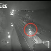 Video shows a drink driving suspect heading towards lorries while on the wrong side of the M1 near Sheffield
