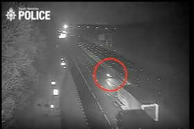 Video shows a drink driving suspect heading towards lorries while on the wrong side of the M1 near Sheffield