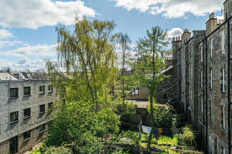 There is a well-maintained communal garden to the rear, seen here from the principal bedroom window, and ample unrestricted on-street parking available within the surrounding area.