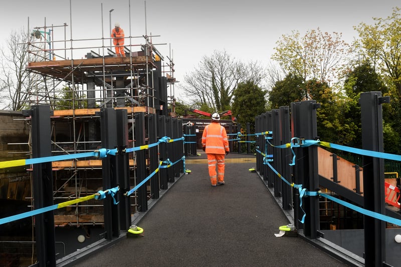 Network Rail are hopeful that the footbridge will partly open in mid/late June.