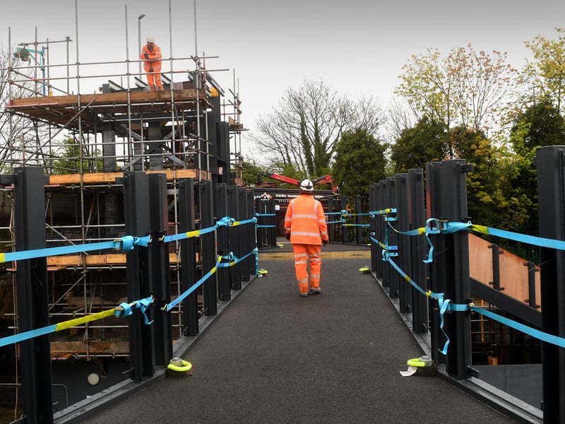 Network Rail are hopeful that the footbridge will partly open in mid/late June.