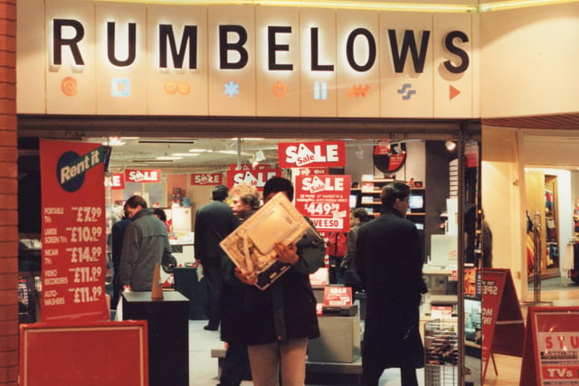High Street chain Rumbelows closed down in 1995 when it fell victim to the growing number of out-of-town superstores selling a bigger range of electrical goods. The Rumbelows in Preston was found in the Fishergate Centre.