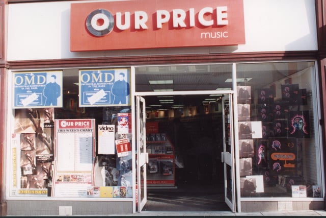 Our Price music shop was found on Friargate and was popular with all ages.