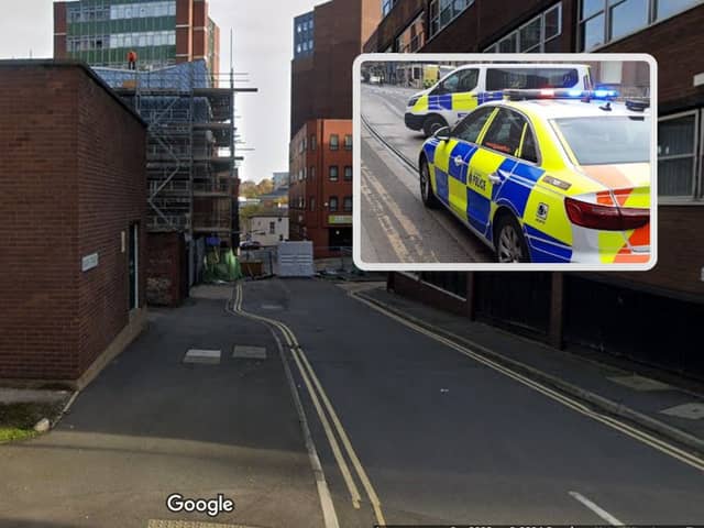 A man was arrested by police on Silver Street, Sheffield, on Sunday after reports of a man with a knife. Picture: Google / National World