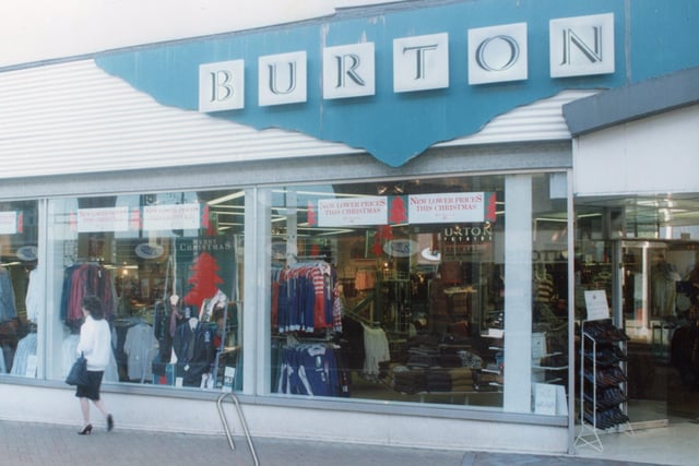 Menswear clothing store Burton was a popular spot for many men during its years on Friargate.