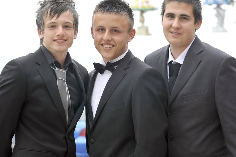 Bispham High School year 11 prom at the Imperial Hotel, Blackpool. L-R Brett Freeman, Adam Recsetar and Jordan Jebson